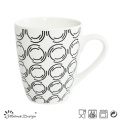 Caneca luxuosa simples 10oz do decalque da geometria